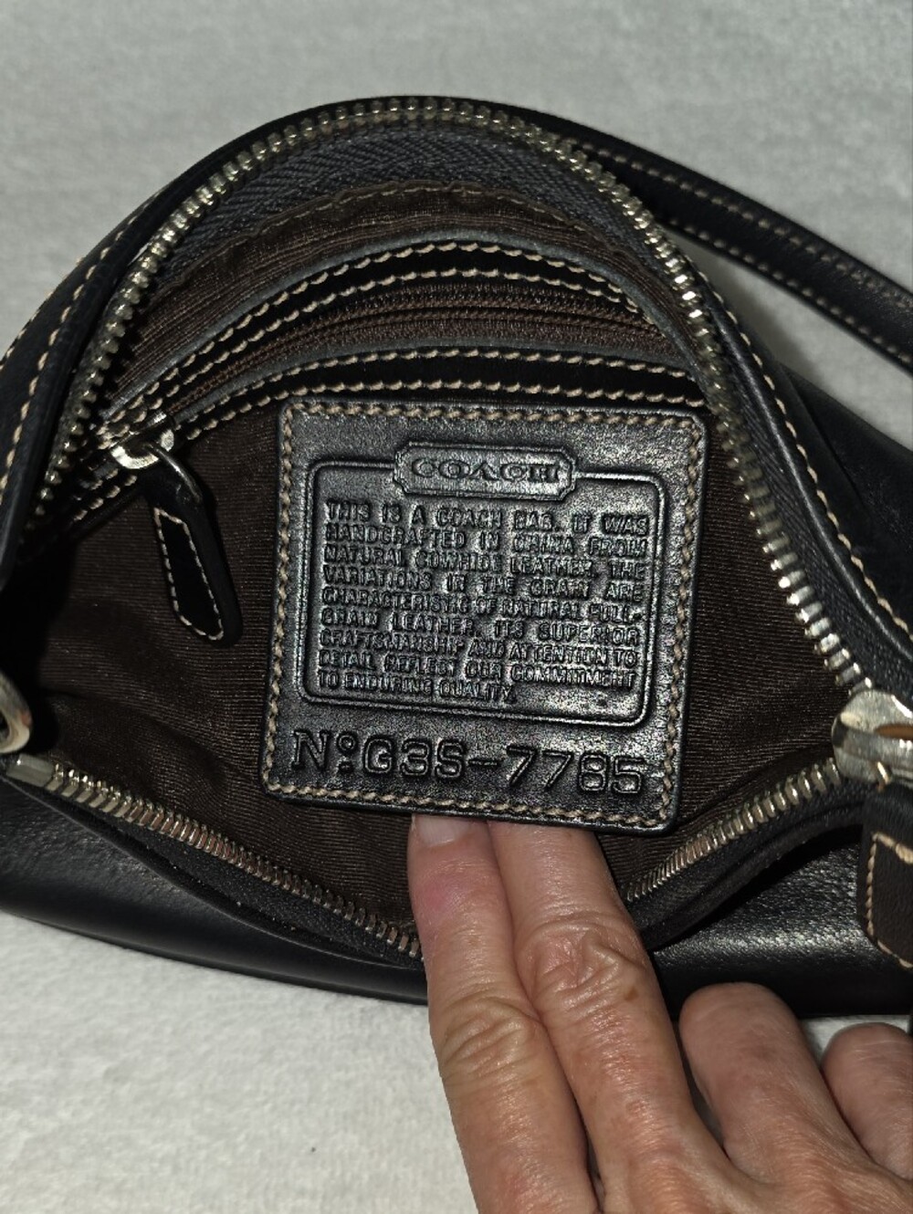 Coach Hamptons Vintage 7785 Black Leather Mini Shoulder Bag - Picture 2 of 7